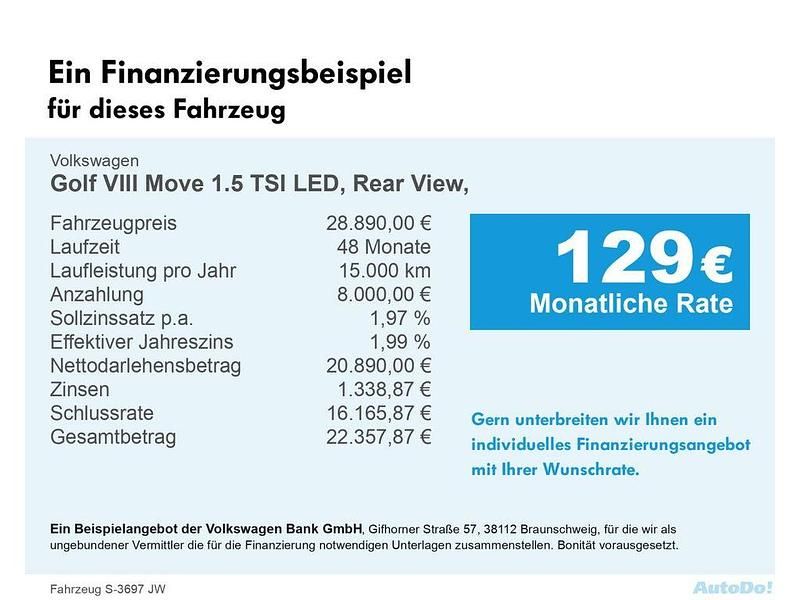 Gebraucht VW Golf VIII Move 150 PS (110 kW) 2023 Mondsteingrau Limousine