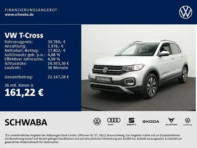 Używany VW T-Cross Move 110 KM (80 kW) 2023 Srebrny SUV
