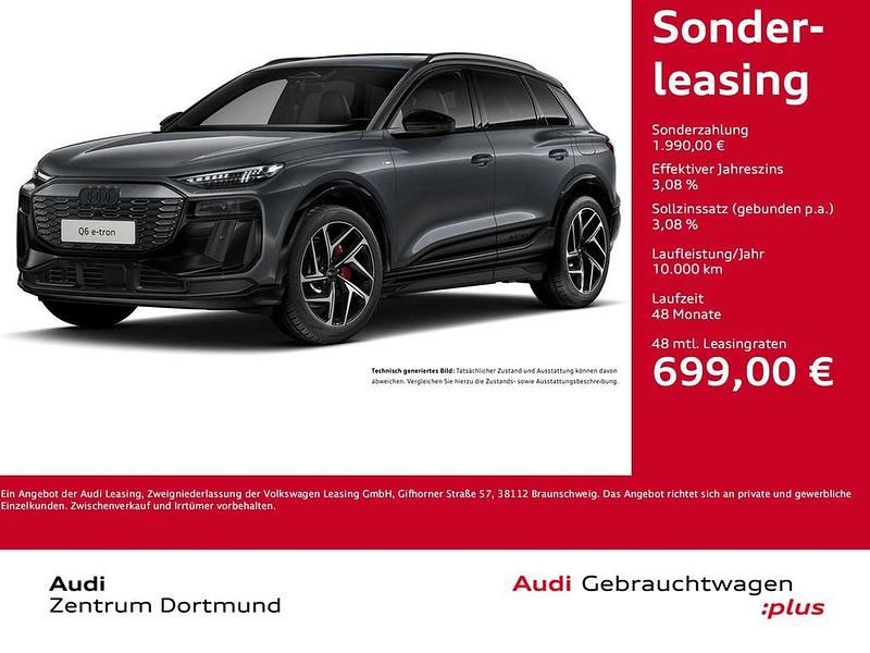 Daytonagrau perleffekt Gebraucht 2025 Audi Q6 e-tron Ambiente SUV | 70.644 € (Etwas zu teuer) - Bild 1/3