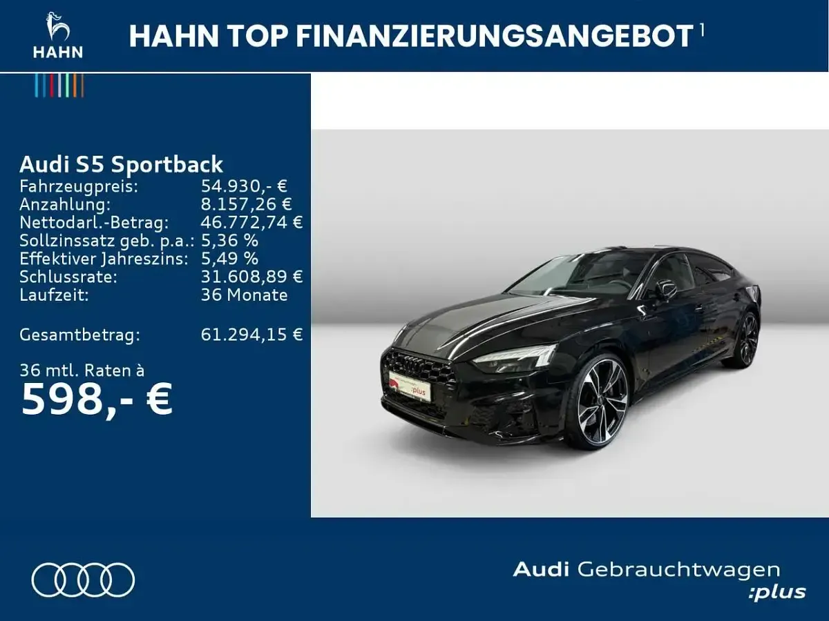 Gebraucht Audi S5 Competition 341 PS (250 kW) 2024 Mythosschwarz metallic Limousine
