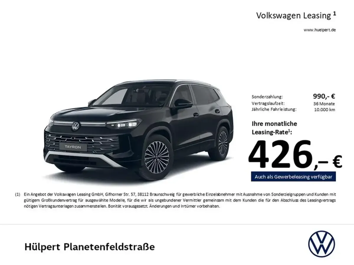 Brugt VW Tayron Elegance 193 HK (141 kW) 2025 Sort SUV