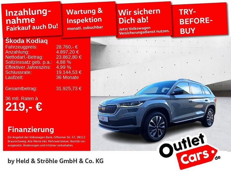 Grau Gebraucht 2022 Skoda Kodiaq Tour SUV | 28.760 € (Superpreis) - Bild 1/3
