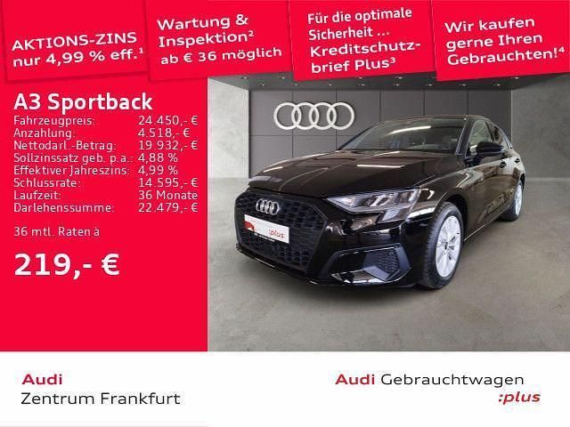 Schwarz Gebraucht 2023 Audi A3 Sportback e-tron Limousine | 24.450 € (Fairer Preis) - Bild 1/2