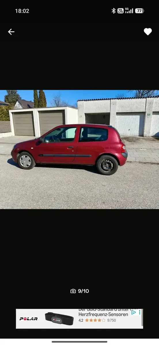 Brugt Renault Clio II 75 HK (55 kW) 2003 Rød Hatchback