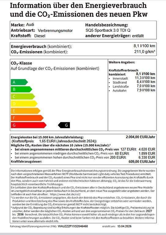 Gebraucht Audi SQ5 Sportback Ambiente 341 PS (250 kW) 2025 Grau SUV