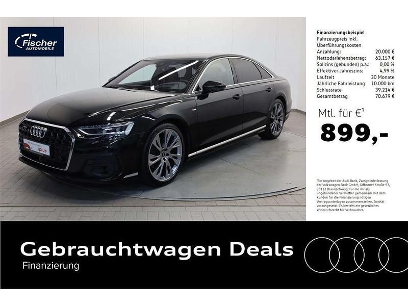Mythosschwarz metallic Gebraucht 2022 Audi A8 S-Line Limousine | 69.880 € (Guter Preis) - Bild 1/4