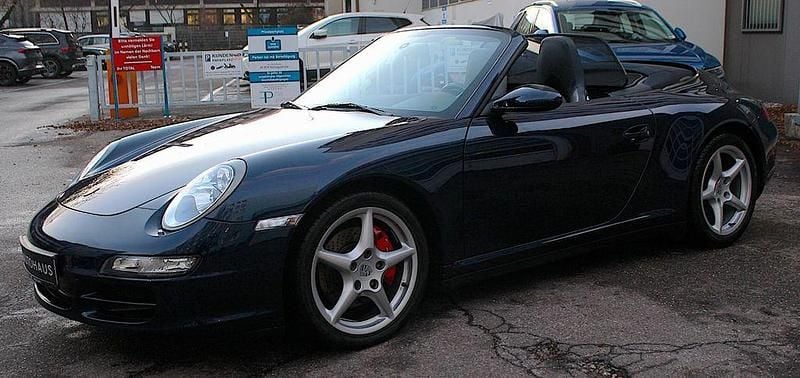 Blau Gebraucht 2007 Porsche 911 Carrera 4S Cabriolet Cabrio | 55.500 € (Superpreis) - Bild 1/4