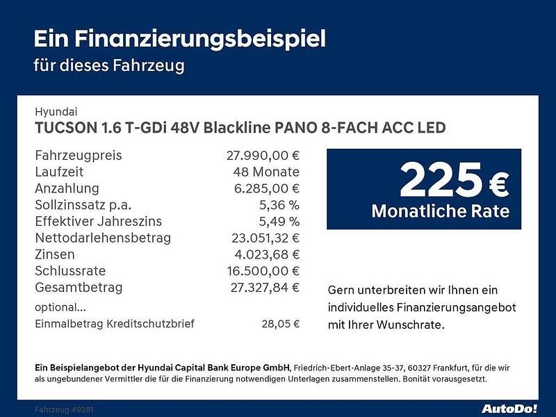 Gebraucht Hyundai Tucson Blackline 150 PS (110 kW) 2023 Blau SUV