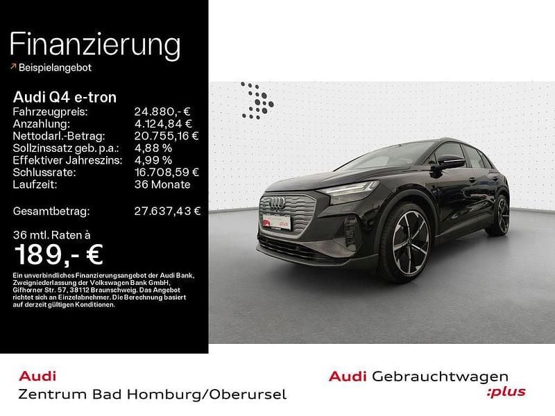 Mythosschwarz metallic Gebraucht 2021 Audi Q4 e-tron Performance SUV | 24.880 € (Guter Preis) - Bild 1/4