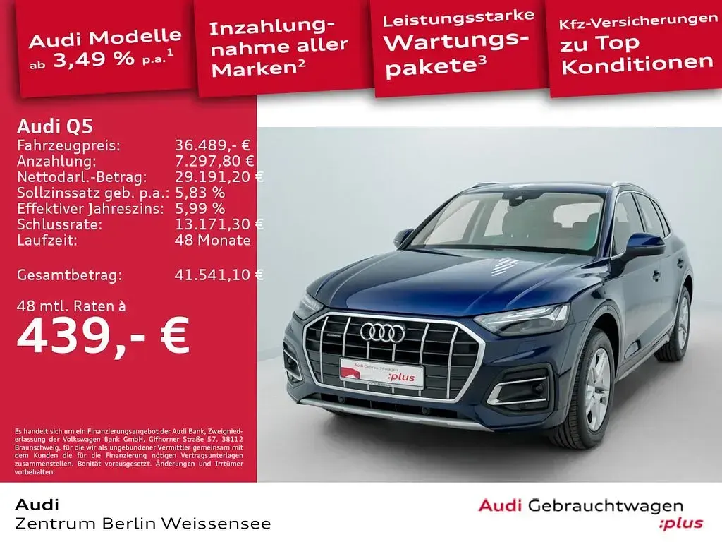 Gebraucht Audi Q5 Advanced 204 PS (150 kW) 2023 Blau SUV