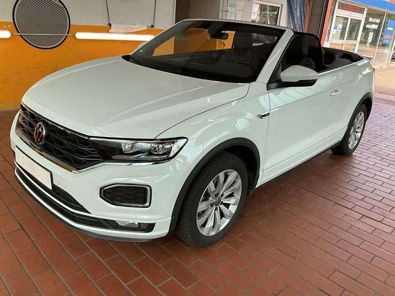 Pure white Gebraucht 2021 VW T-Roc Cabriolet R-line Cabrio | 25.990 € (Fairer Preis) - Bild 1/1