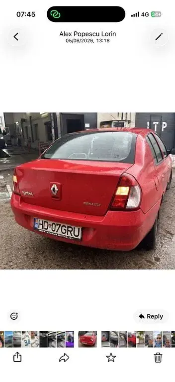 Gebraucht Renault Clio II Dynamique 86 PS (63 kW) 2005 Rot Limousine