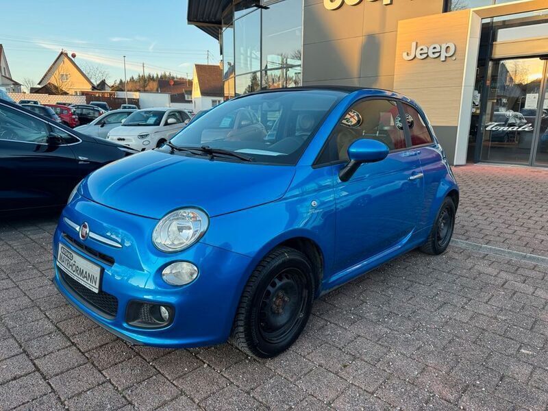 Blau Gebraucht 2015 Fiat 500C Cabrio | 8.280 € (Fairer Preis) - Bild 1/4