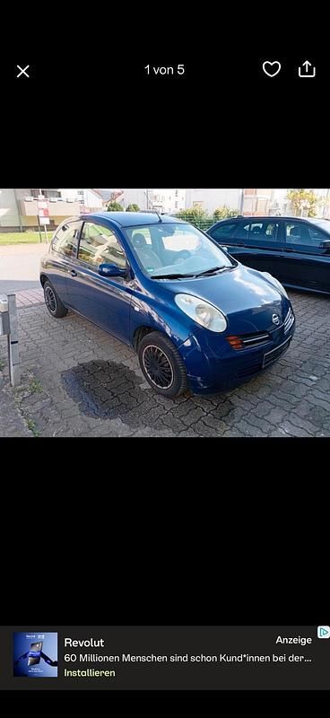 Blau Gebraucht 2004 Nissan Micra Kleinwagen | 999 € (Guter Preis) - Bild 1/4