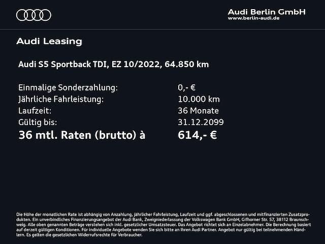 Gebraucht Audi S5 Sportback Ambiente 341 PS (250 kW) 2023 Daytonagrau perleffekt Kleinwagen