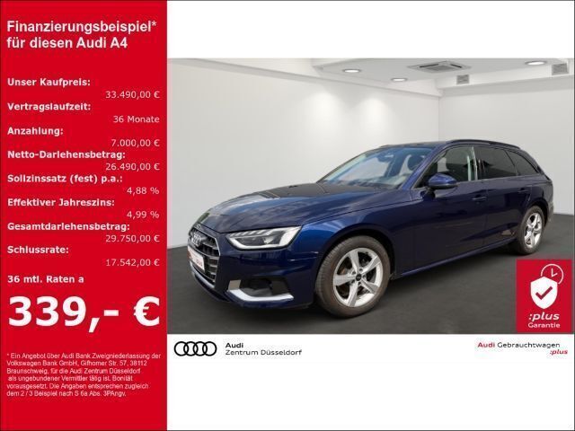Navarrablau metallic Gebraucht 2023 Audi A4 Advanced Plus Kombi | 33.490 € (Etwas zu teuer) - Bild 1/3