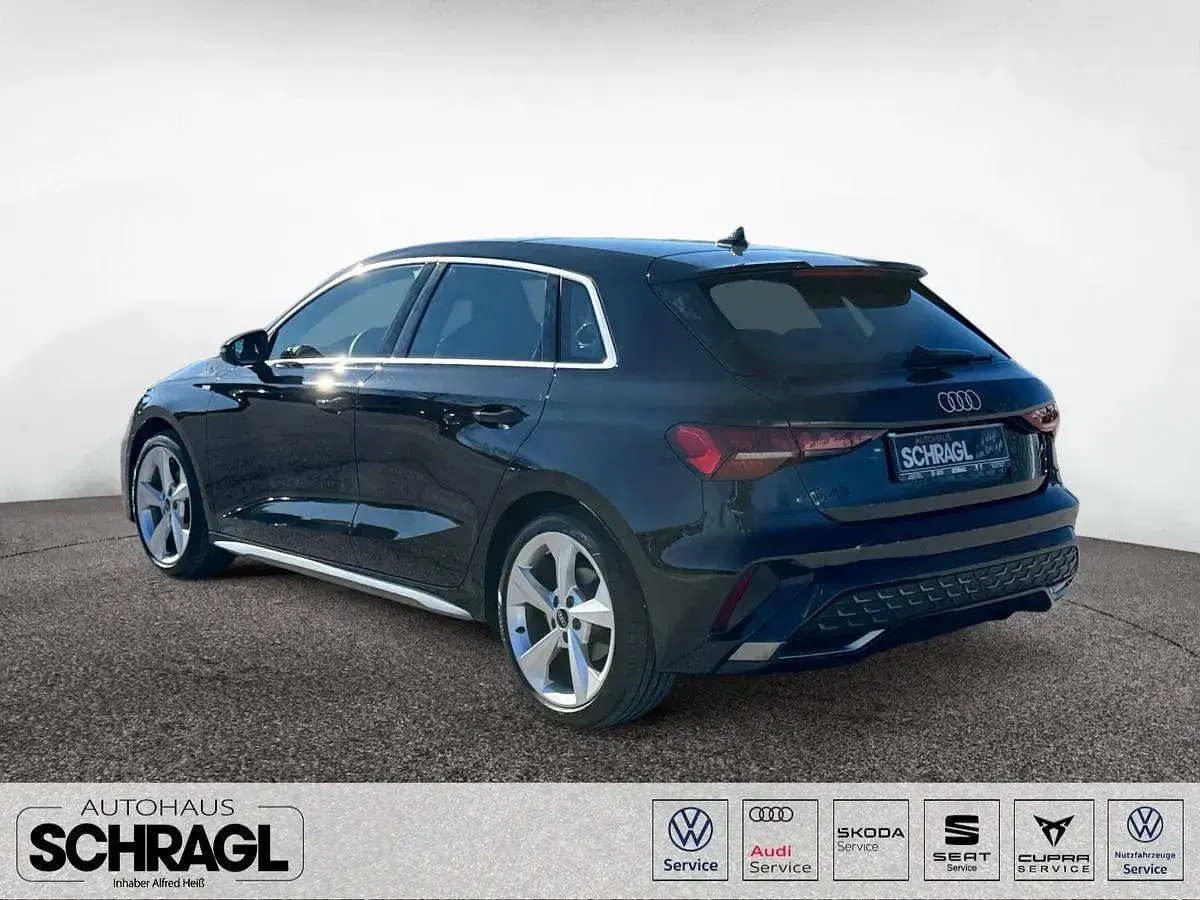 Begagnad Audi A3 S-Line 150 HK (110 kW) 2025 Svart Sedan