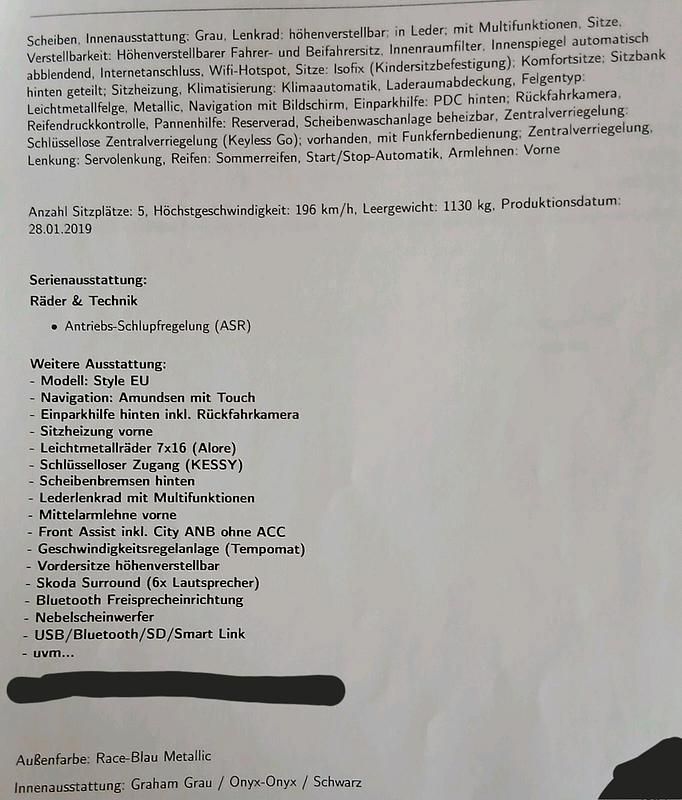 Gebraucht Skoda Fabia Style 110 PS (80 kW) 2020 Blau Kleinwagen