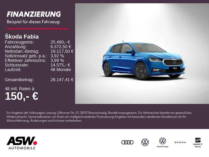 Blau Neu 2025 Skoda Fabia Tour Kleinwagen | 25.490 € (Etwas zu teuer) - Bild 1/4
