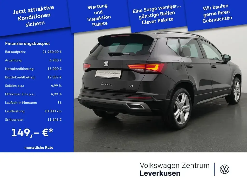 Usado Seat Ateca FR 150 CV (110 kW) 2022 Negro SUV