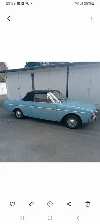 Gebraucht Ford Taunus 86 PS (63 kW) 1966 Blau Cabrio
