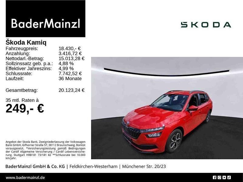 Rot Gebraucht 2020 Skoda Kamiq Drive SUV | 18.429 € (Fairer Preis) - Bild 1/3