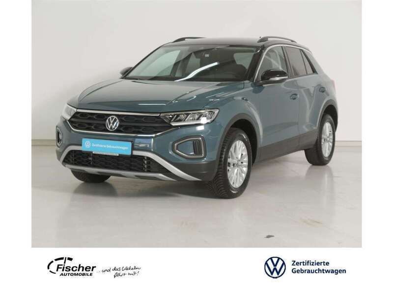 Blau Gebraucht 2024 VW T-Roc Life SUV | 26.440 € (Superpreis) - Bild 1/2