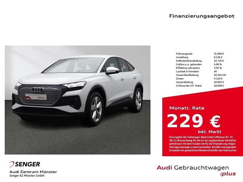 Weiß Gebraucht 2022 Audi Q4 Sportback e-tron SUV | 31.880 € (Etwas zu teuer) - Bild 1/1