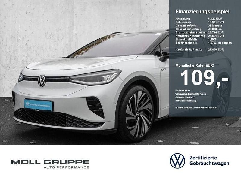 Gletscherweiß schwarz (metallic) Gebraucht 2022 VW ID.4 GTX SUV | 28.450 € (Superpreis) - Bild 1/4
