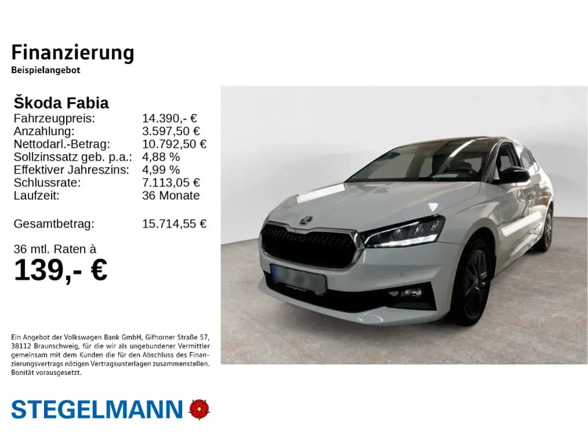 Gebraucht Skoda Fabia Selection 80 PS (58 kW) 2023 Kleinwagen