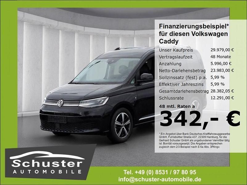Gebraucht VW Caddy Style 116 PS (85 kW) 2024 Schwarz Van / Kleinbus