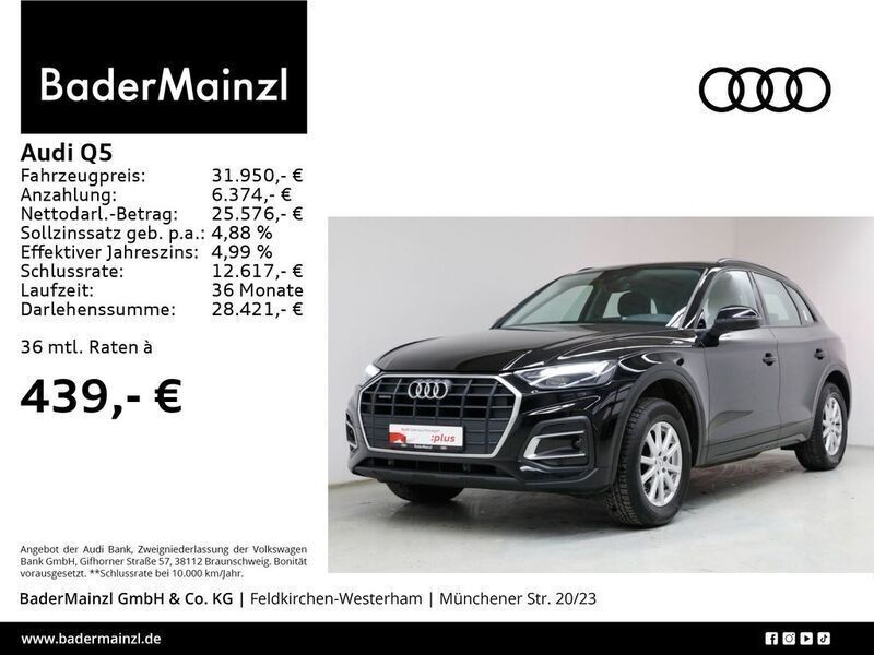 Brillantschwarz Gebraucht 2022 Audi Q5 SUV | 31.950 € (Guter Preis) - Bild 1/3