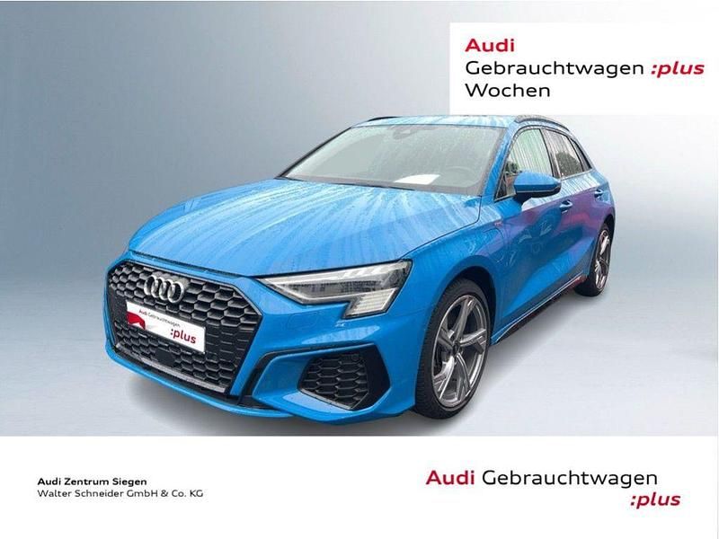 Turboblau Gebraucht 2021 Audi A3 Sportback e-tron Ambiente Limousine | 25.810 € (Fairer Preis) - Bild 1/2