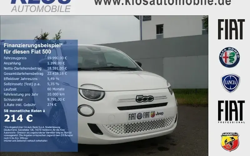 Neu Fiat 500 Icon 65 PS (47 kW) 2026 Weiß Limousine