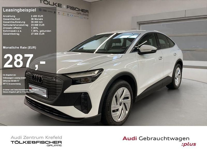 Gletscherweiß metallic Gebraucht 2022 Audi Q4 Sportback e-tron Basis SUV | 23.997 € (Guter Preis) - Bild 1/4