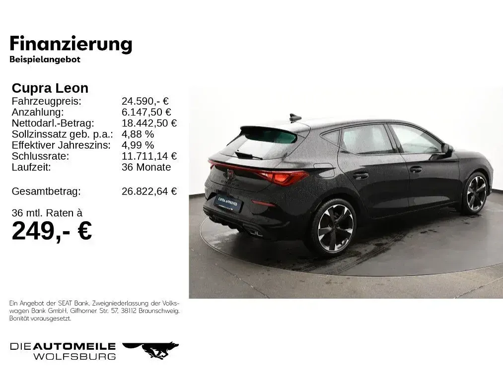 Gebraucht Cupra Leon 150 PS (110 kW) 2023 Mitternachtsschwarz Limousine