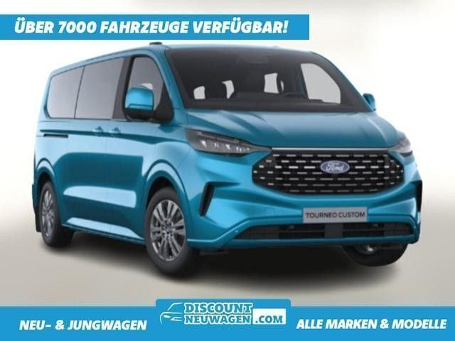 Digital aqua blue metallic Neu 2025 Ford Tourneo Custom Titanium Van / Kleinbus | 50.933 € (Superpreis) - Bild 1/3