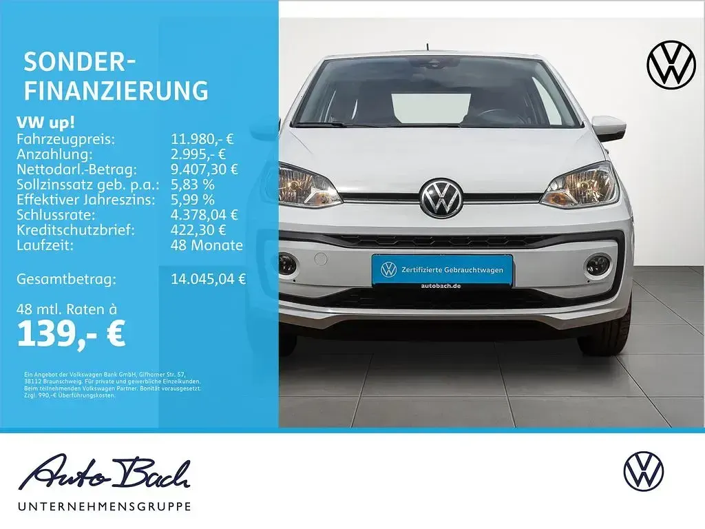 Occasion VW up! move up! 65 ch (47 kW) 2023 Blanc Citadine