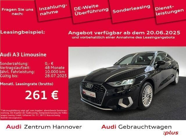 0e mythosschwarz metallic (metallic) Gebraucht 2024 Audi A3 S-Line Limousine | 29.450 € (Guter Preis) - Bild 1/4