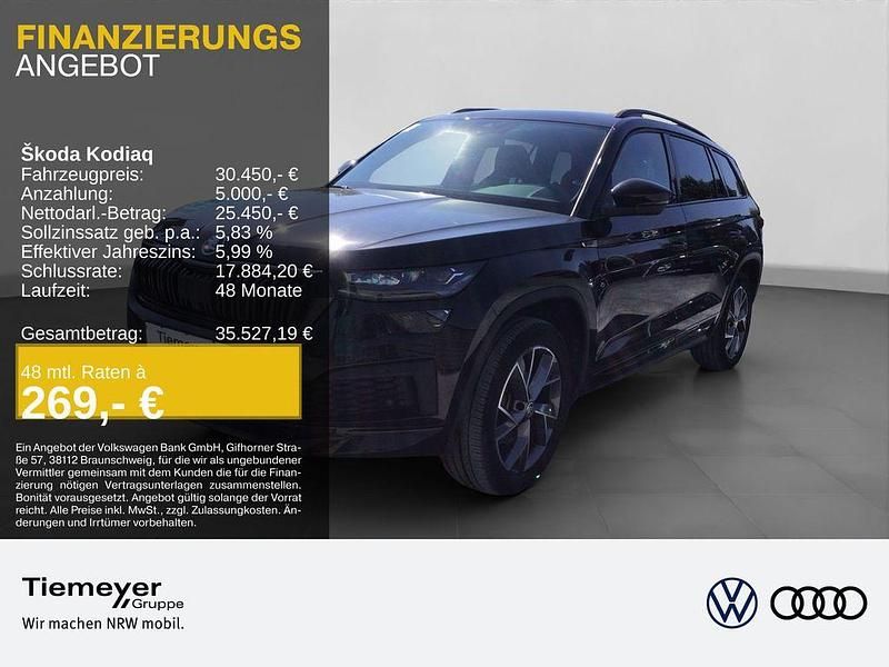 Schwarz Gebraucht 2021 Skoda Kodiaq SportLine SUV | 26.680 € (Guter Preis) - Bild 1/4