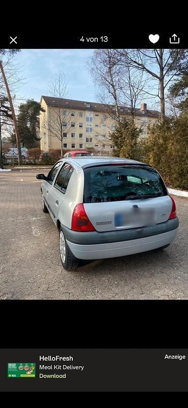 Gebraucht Renault Clio II 55 PS (40 kW) 2000 Silber Kleinwagen