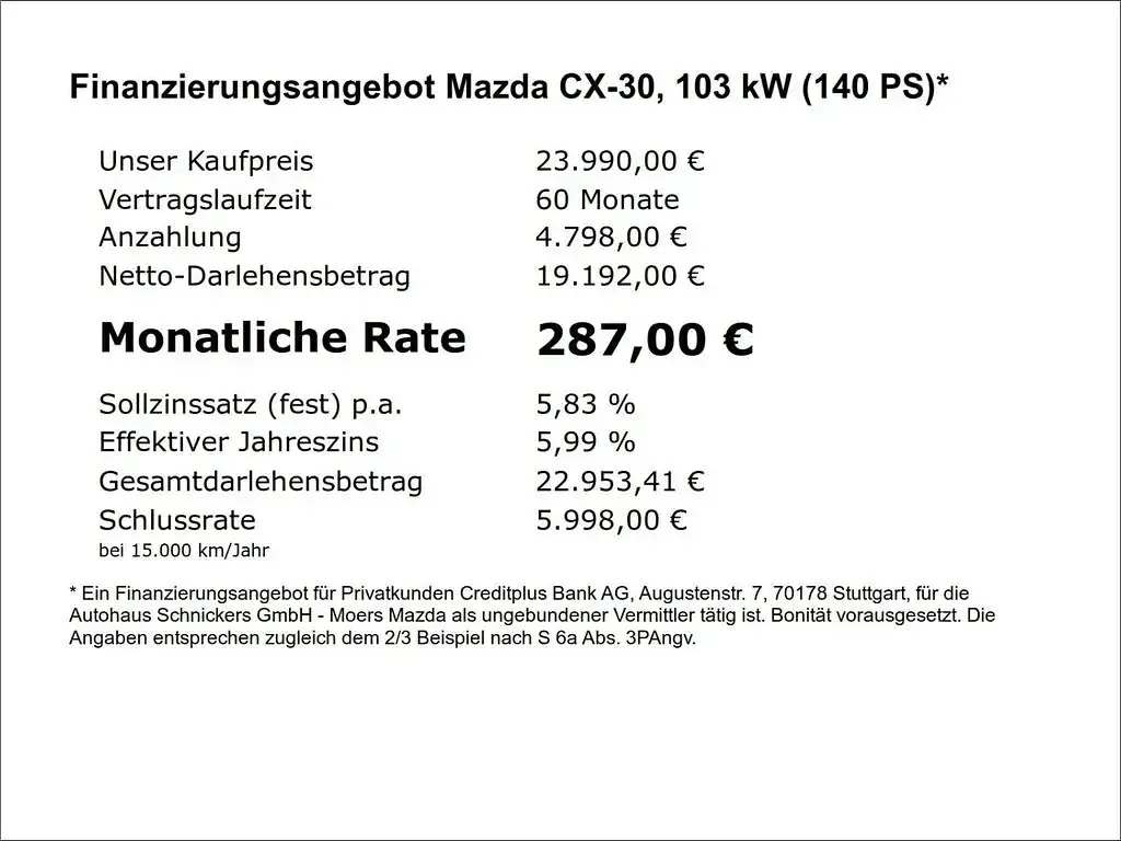 Gebraucht Mazda CX-30 Homura-Line 140 PS (102 kW) 2025 Rot SUV
