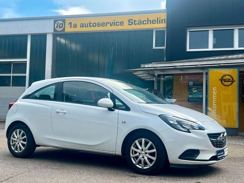 Weiß Gebraucht 2015 Opel Corsa Edition Kleinwagen | 6.380 € (Fairer Preis) - Bild 1/4