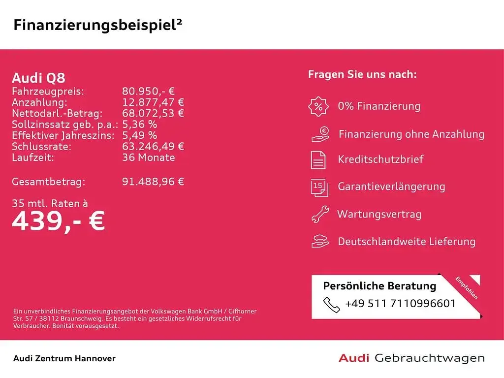 Używany Audi Q8 Ambiente 286 KM (210 kW) 2025 Złoty SUV