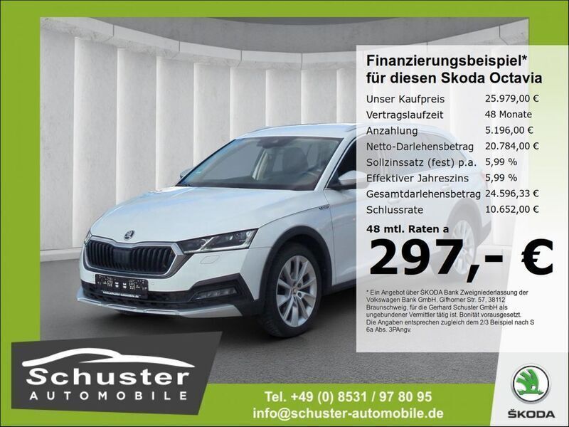 Moonweiss metallic Gebraucht 2021 Skoda Octavia Scout 4x4 Kombi | 25.979 € (Guter Preis) - Bild 1/4