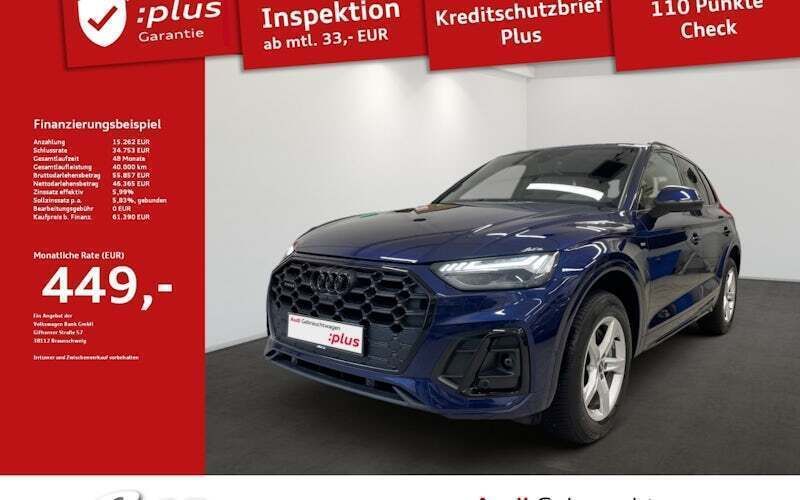 Blau Gebraucht 2023 Audi Q5 S-Line SUV | 61.390 € - Bild 1/4