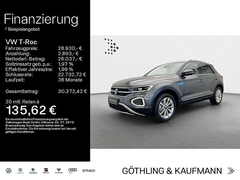 Grau Gebraucht 2024 VW T-Roc Style SUV | 28.929 € (Guter Preis) - Bild 1/4