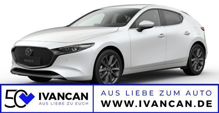 Snowflake white pearl Neu 2025 Mazda 3 Exclusive Limousine | 30.950 € (Fairer Preis) - Bild 1/4