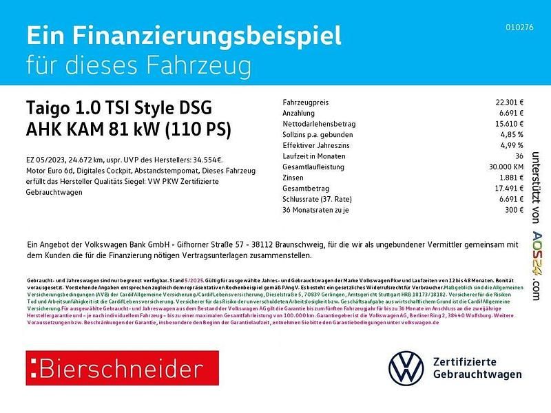 Silber Gebraucht 2023 VW Taigo Style SUV | 22.301 € (Fairer Preis) - Bild 1/4