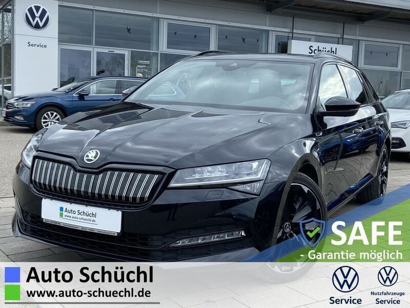 Schwarz Gebraucht 2020 Skoda Superb SportLine Kombi | 24.670 € (Guter Preis) - Bild 1/4